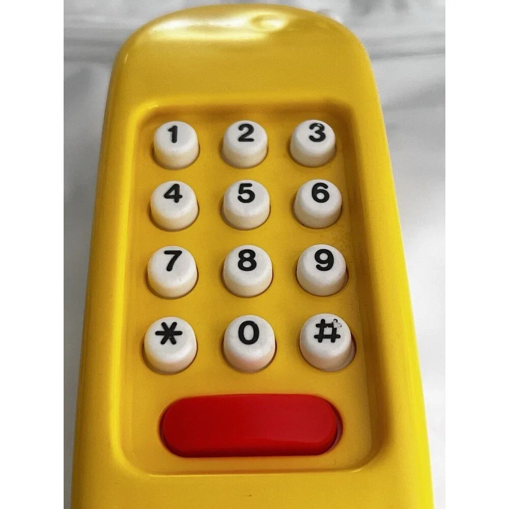 VTG. LITTLE TIKES REPLACEMENT CORDLESS YELLOW TELEPHONE FOR PLAY KITCHEN